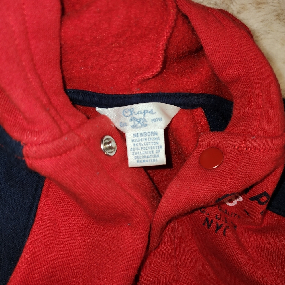 Vintage CHAPS Brand Newborn Two Piece Sweat Suit - Picture 3 of 5